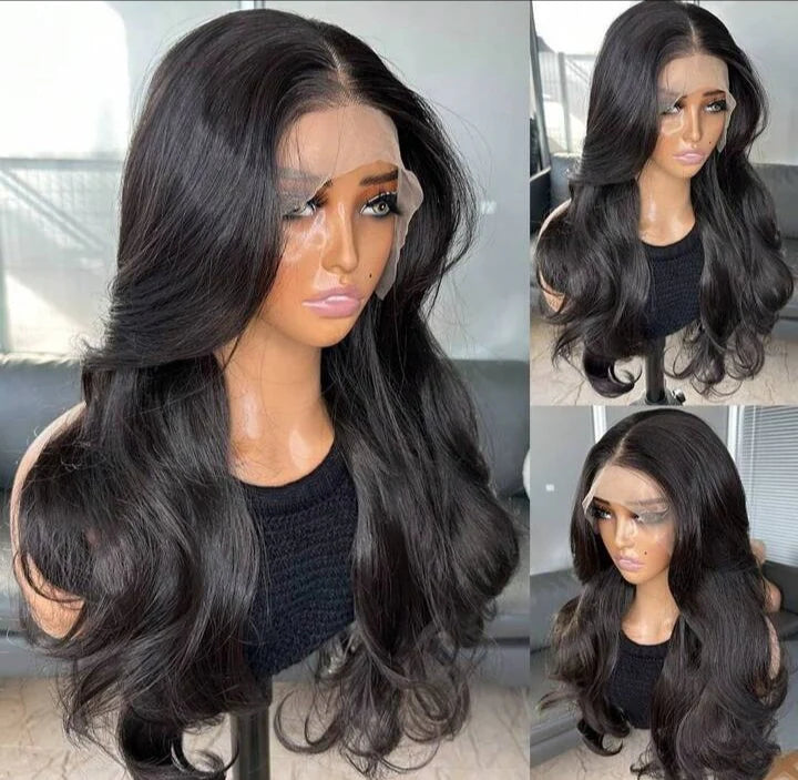 18" Black Blended Lace Front