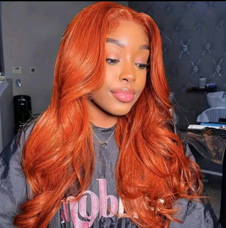Ginger Wavy Curly Lace Front Wig
