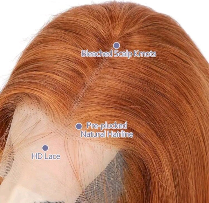 Ginger Wavy Curly Lace Front Wig