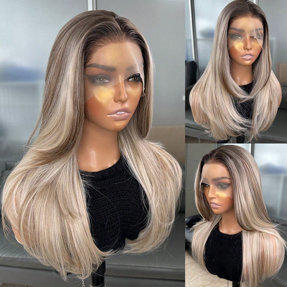 18" Blond Ombre Lace Front Wig