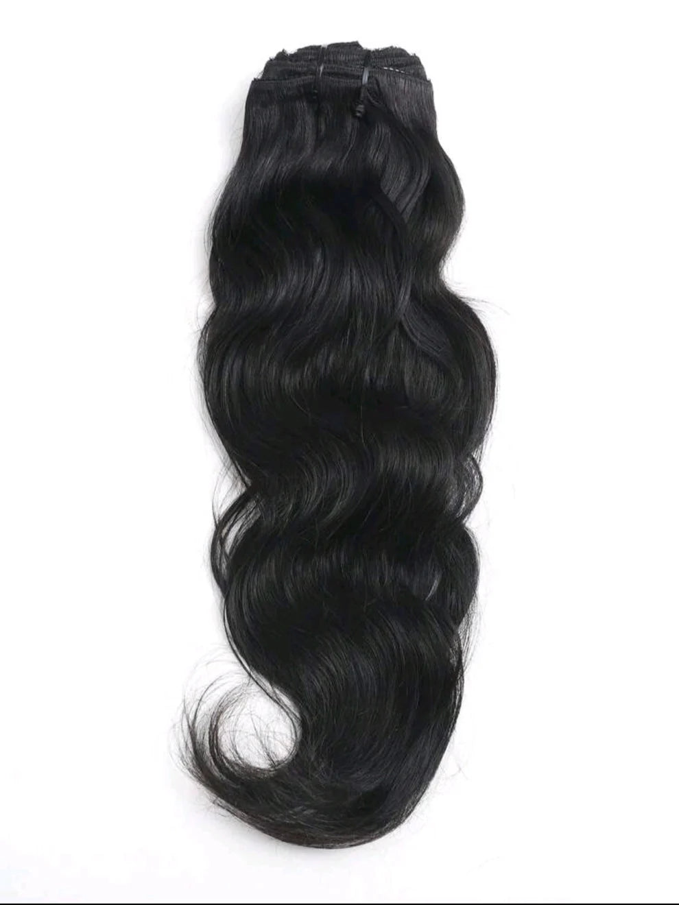 Premium Black Body-wave Human Hair clip-ins