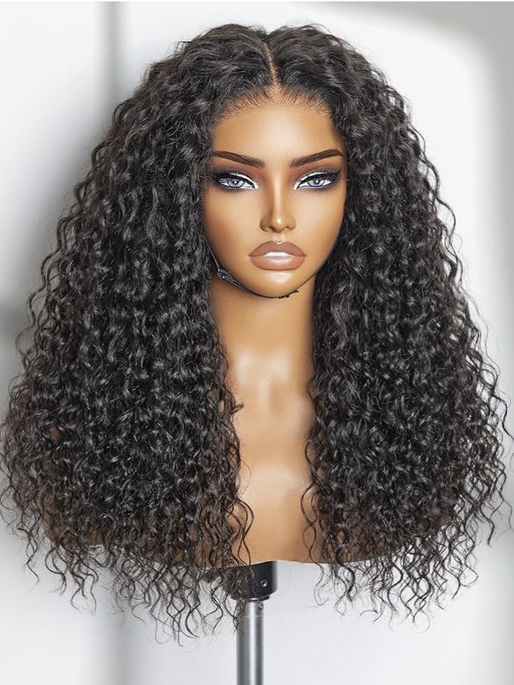 20" 5x5 Jerry Curl + 8" Frontal Piano Hair Wig
