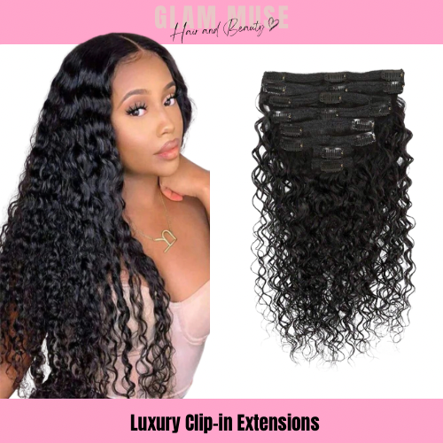 Black Deep Wave Clip In Extensions