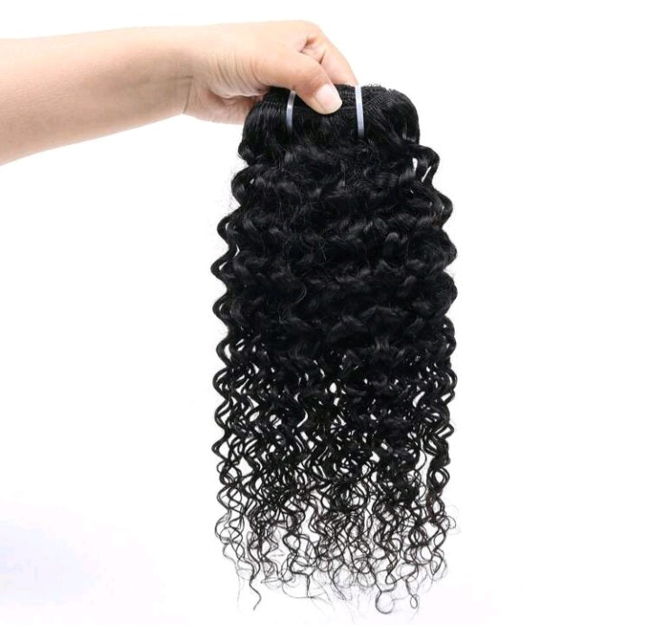 Black Deep Wave Clip In Extensions